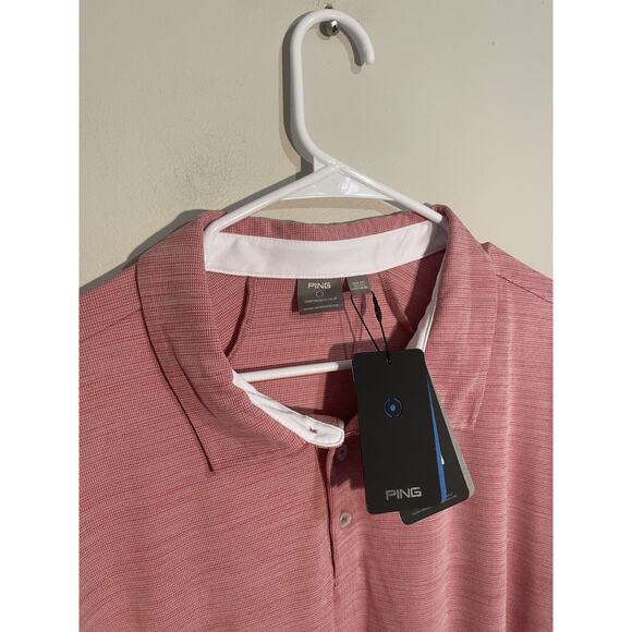 NWT Ping Red Sensor Cool Short Sleeve Cotton Stretch Golf Polo Shirt Men’s 2XL - Picture 2 of 9